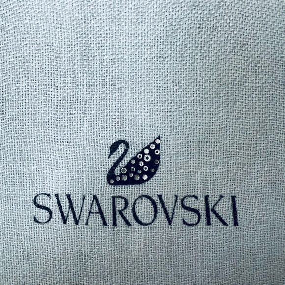 SWAROVSKI Light Gray with Crystal Accent %65 Polyester & %35 Viscose Scarf - Picture 4 of 16